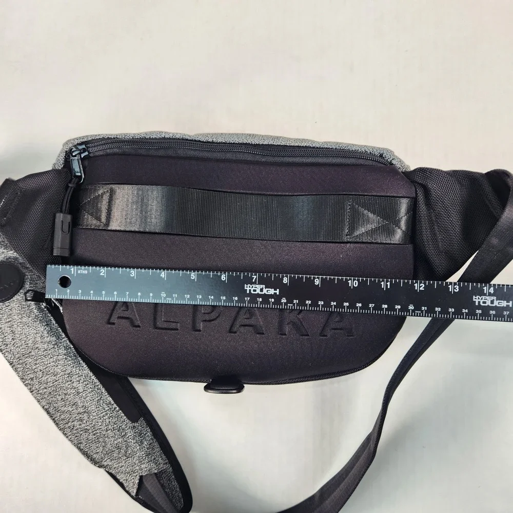 Alpaka Bravo X Sling Bag Grey Marl Crossbody USB Port Travel Messenger Tech‎